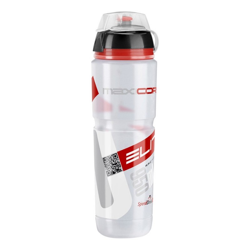 BIDON ELITE MAXICORSA 950ML TRANSPARENTE ROJO BIO