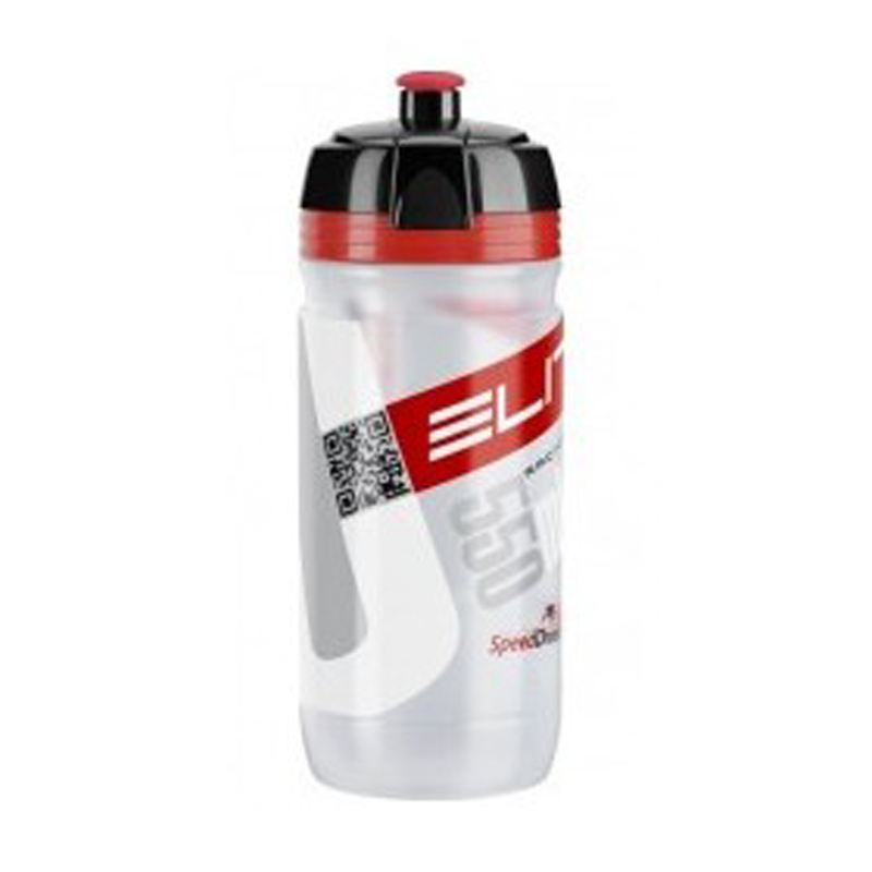 BIDON ELITE CORSA MTB TRANSPARENTE ROJO BIO 550ML